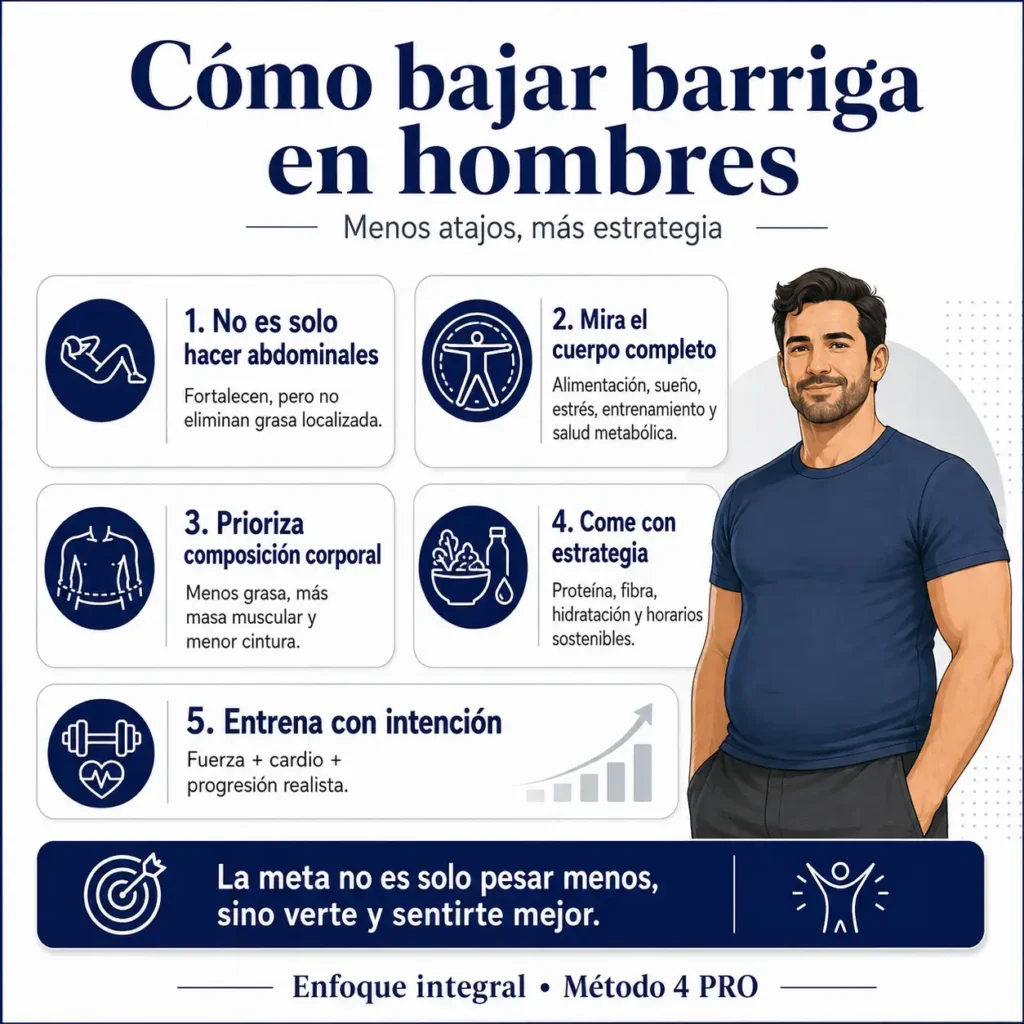 ¿Cómo bajar la barriga en hombres?-Dra. Paola Sánchez- Método 4 Pro
