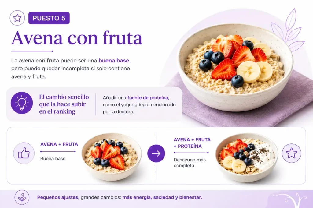 Desayuno saludable colombiano - Puesto 5. Avena con fruta - Dra Paola Sanchez